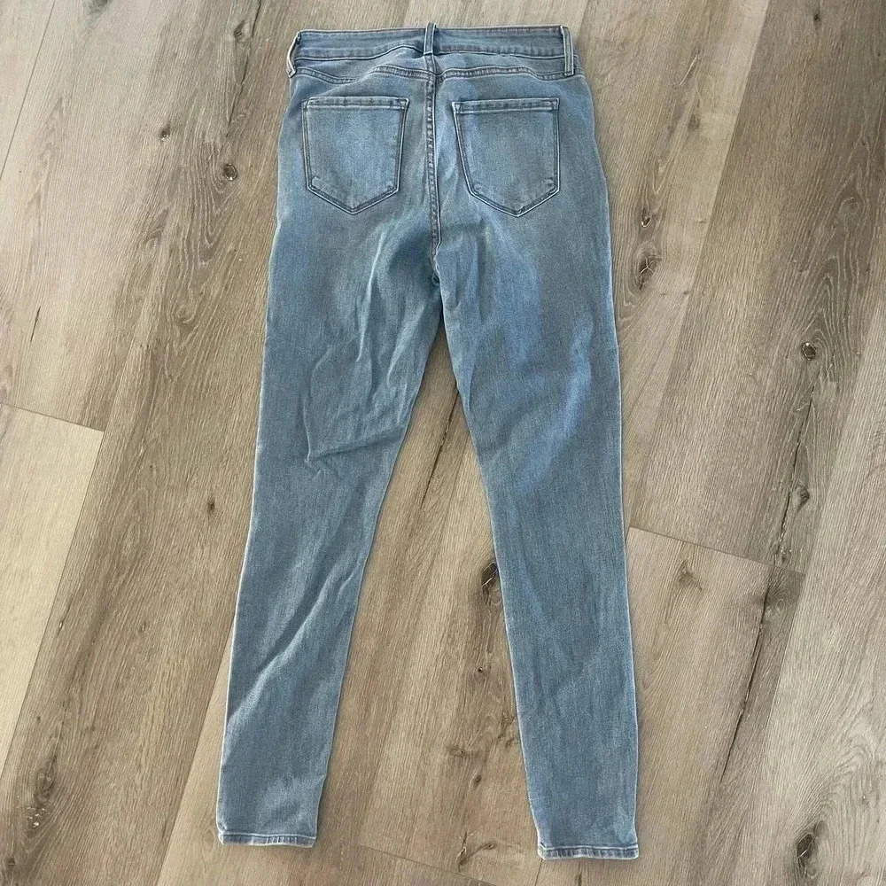 Old Navy Womens High-Waisted Rockstar Super-Skinny Jeans Cara Blue Size 6 Tall - Picture 9 of 12